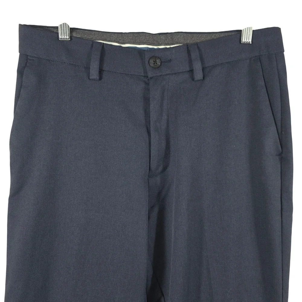 Haggar Cool Right Performance Flex Mens 32x32 Navy Blue Golf Pants
